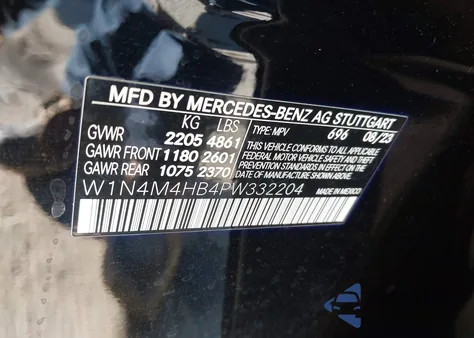 2023 Mercedes-Benz Glb 250 4Matic z USA, uszkodzony, nr VIN W1N4M4HB4PW332204